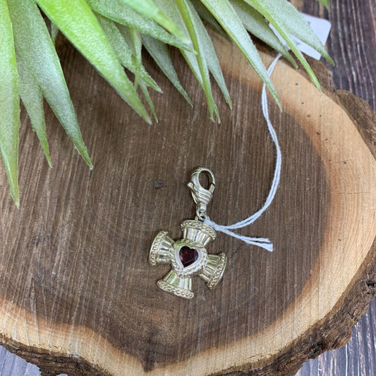Judith Ripka Cross Heart Pendant