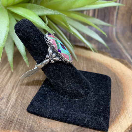 Carolyn Pollack Sterling Inlay Ring