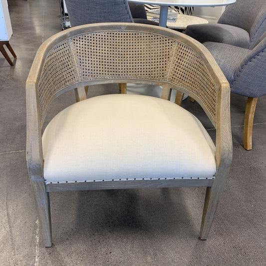 Cane Back Barrel Chair