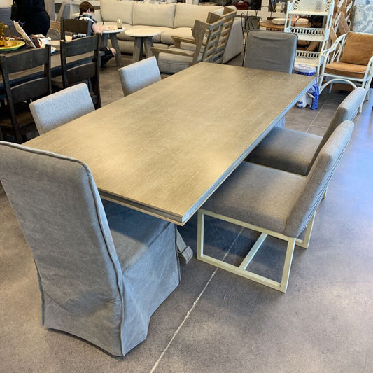 Wood Dining Table & 6 Chairs
