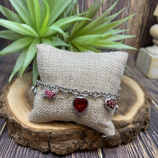 Swar Love Heart Charm Brclt