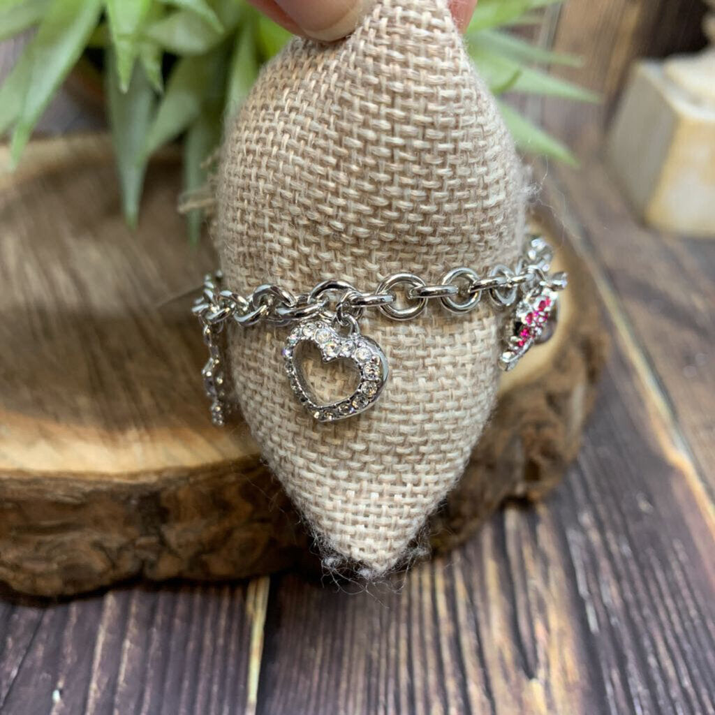 Swar Love Heart Charm Brclt