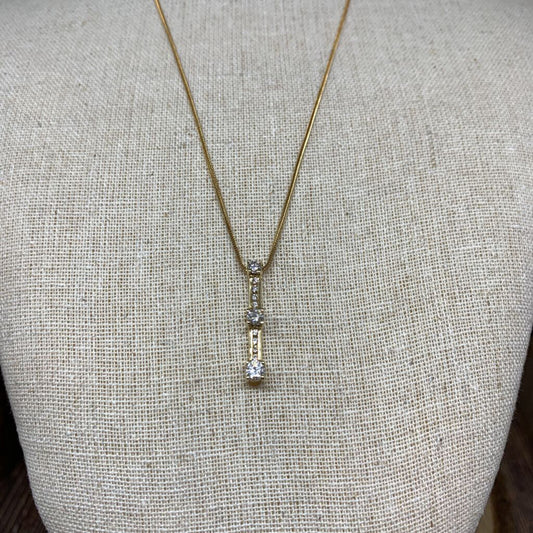 14k YG Diamond Pendant Necklace
