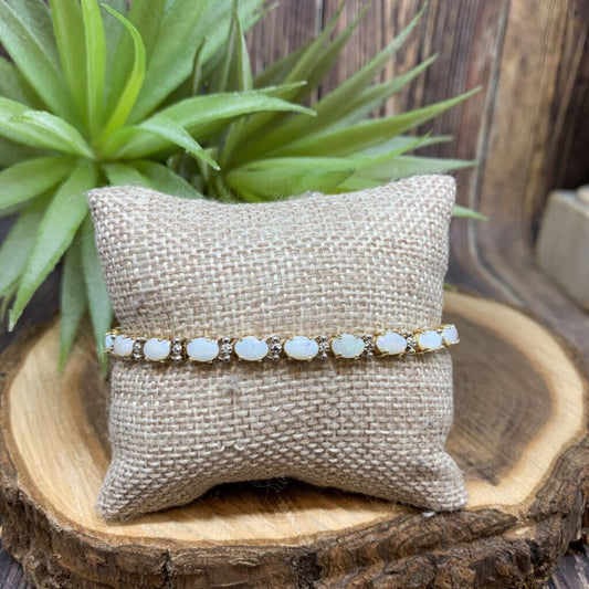 10k Opal Tennis Bracelet