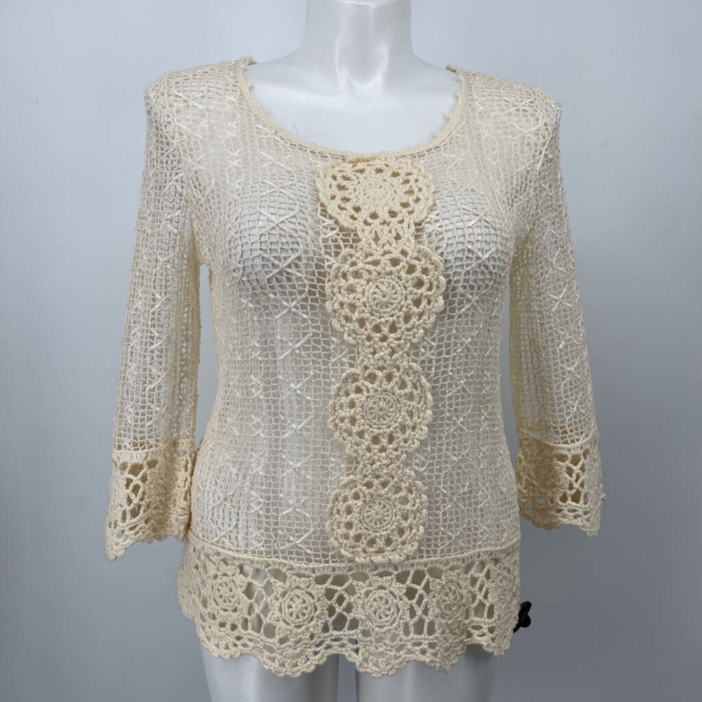 Lisa International Crochet Pullover
