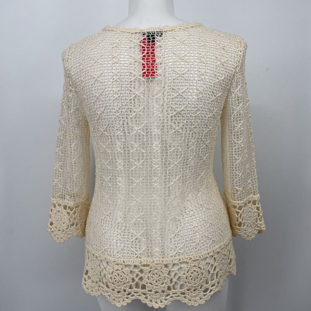 Lisa International Crochet Pullover
