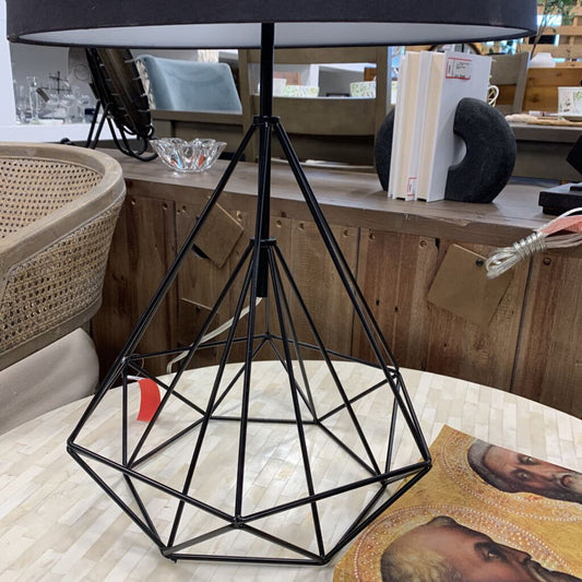 Geometric Metal Cage Base Lamp