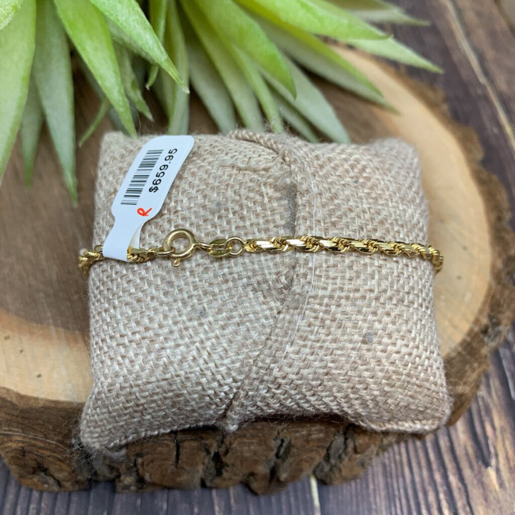 14k YG Guardian Angel Bracelet