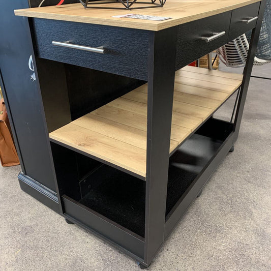 Rolling Island Cart w Drawers AS IS