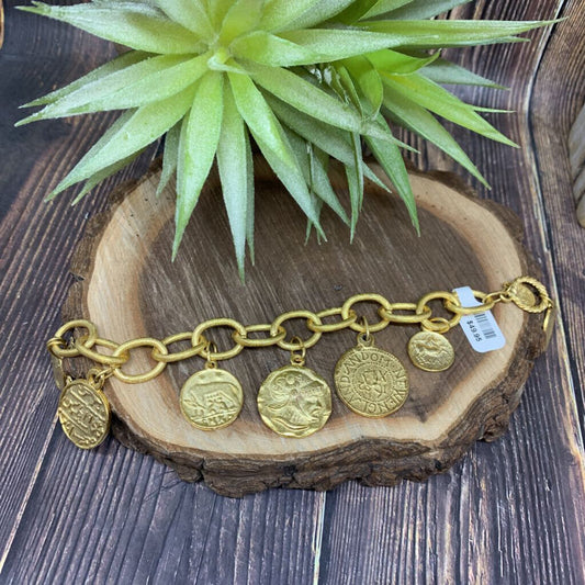 Susan Shaw Coin Charm Bracelet