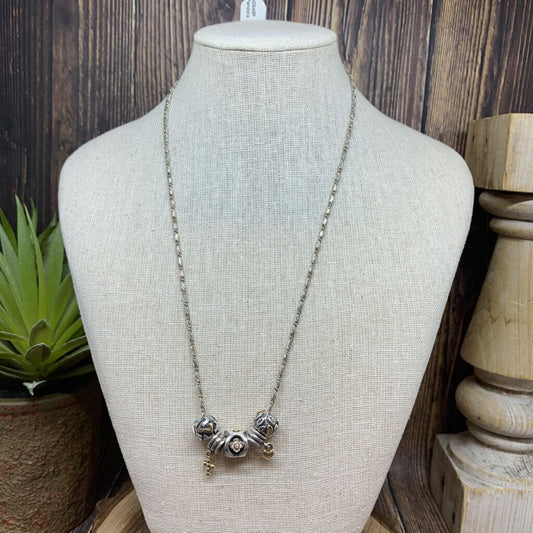 Pandora Sterling/14k Charms Necklace