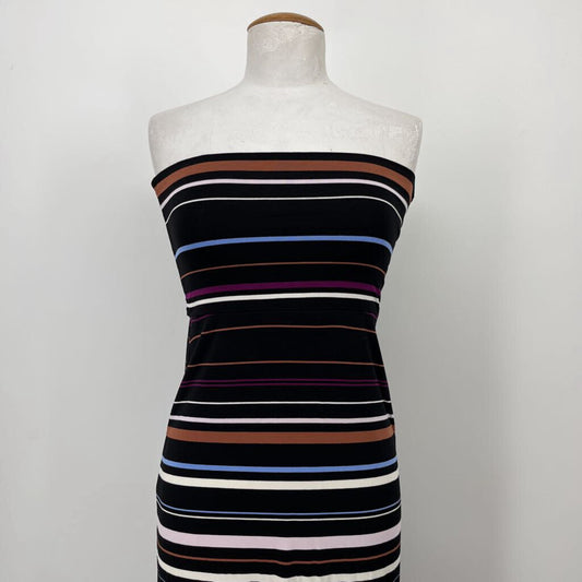 WHBM Strapless Stripe Maxi Dress