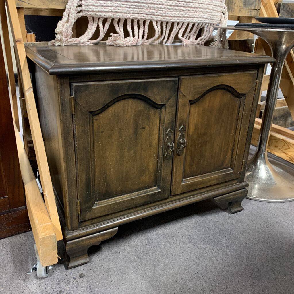Wood Record Cabinet
