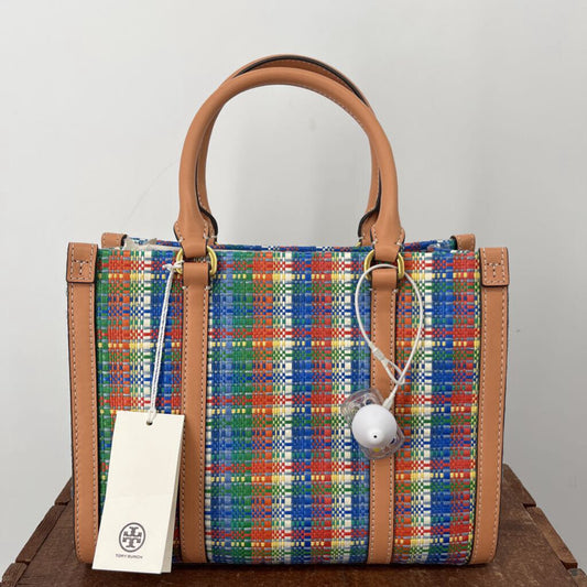 Tory Burch Plaid Tote
