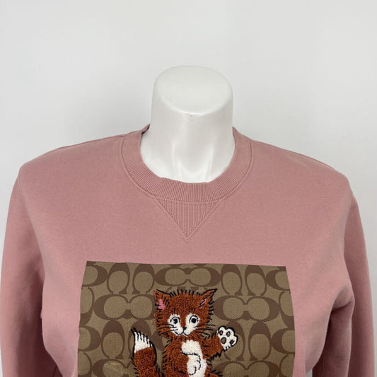 Coach Signature Kitten Crew Sweatshirt