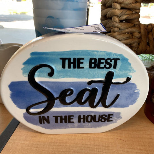 The Best Seat Sign Oval