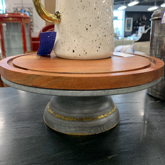 Wood & Metal Cake Stand