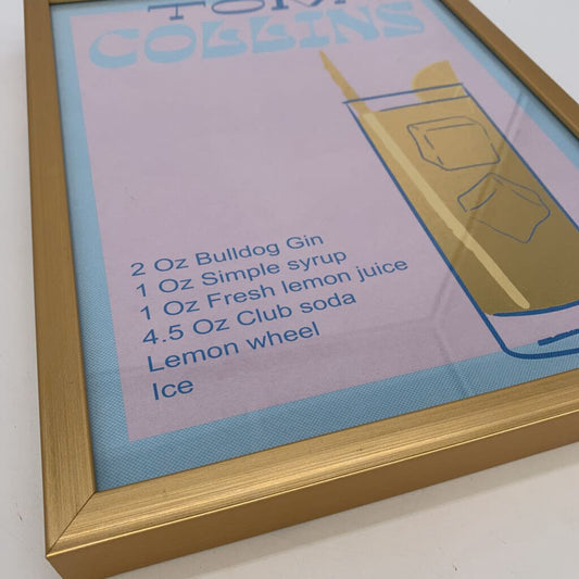 Framed Tom Collins Poster