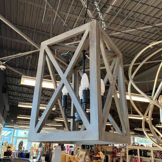 Wooden Cage Chandelier