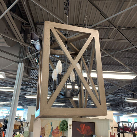 Wooden Cage Chandelier