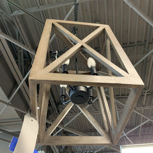 Wooden Cage Chandelier
