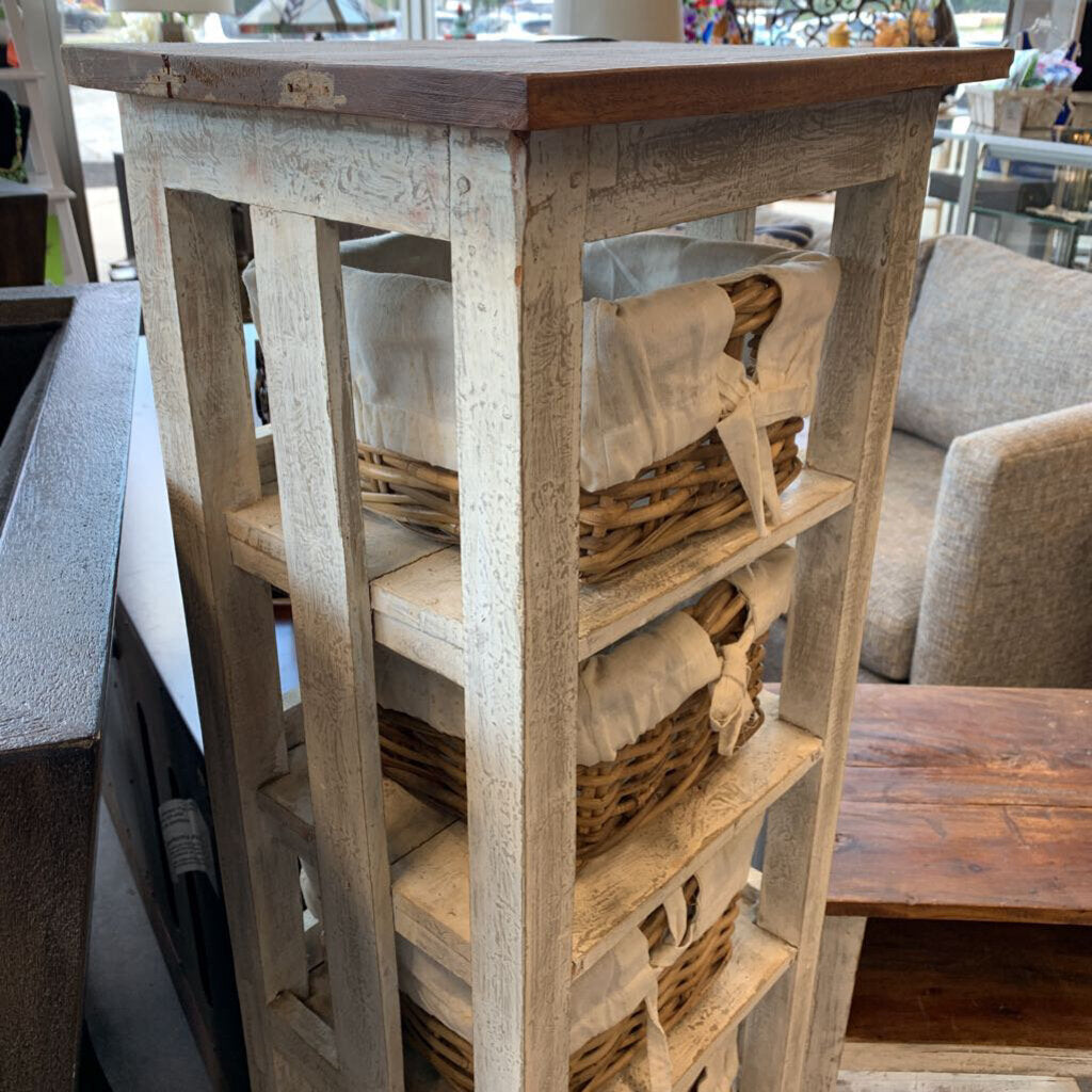 Shabby Chic Shelf with Baskets