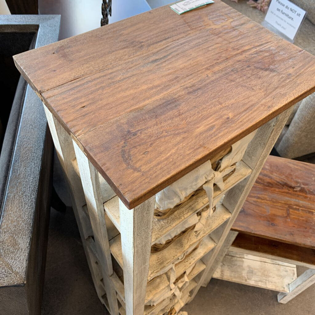 Shabby Chic Shelf with Baskets