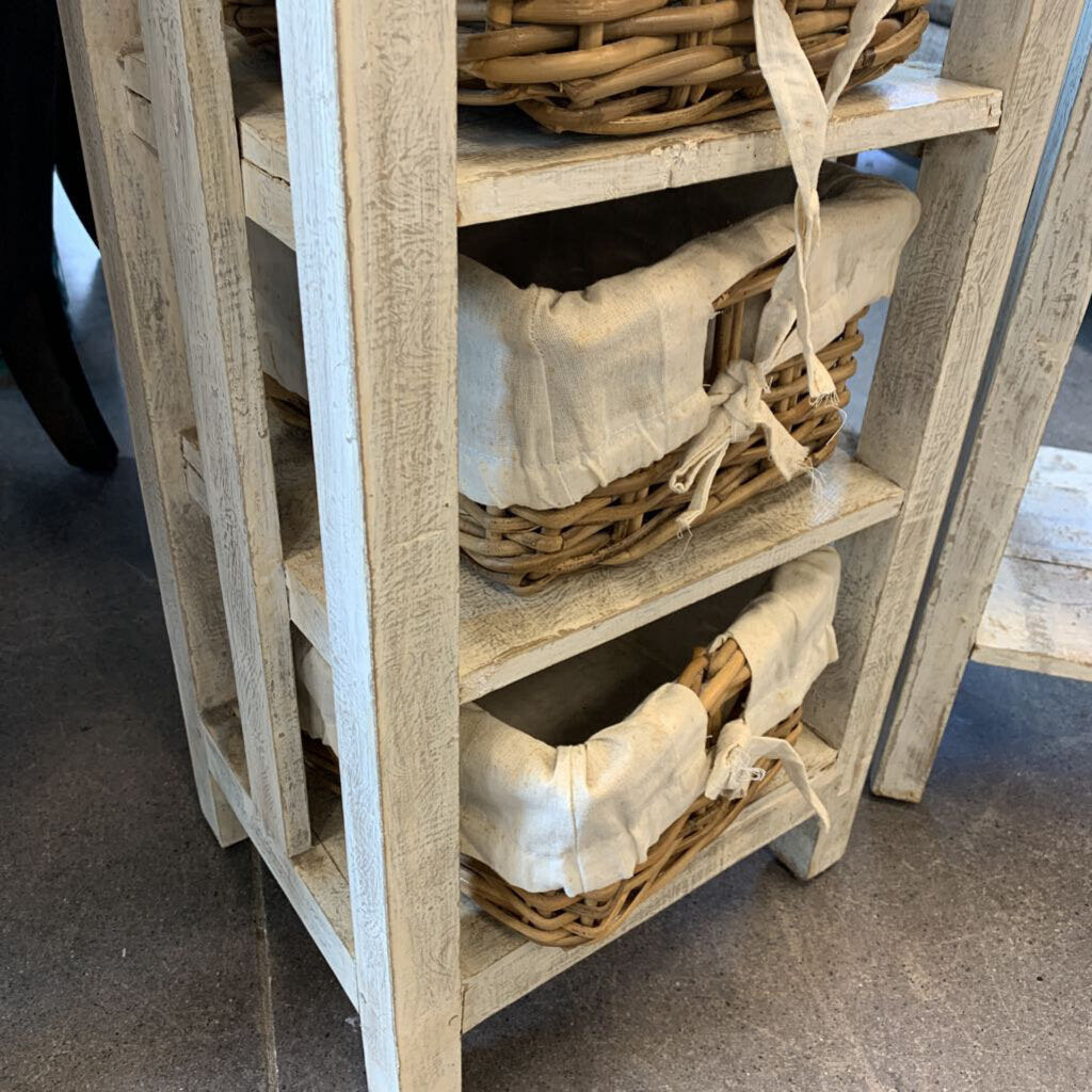 Shabby Chic Shelf with Baskets