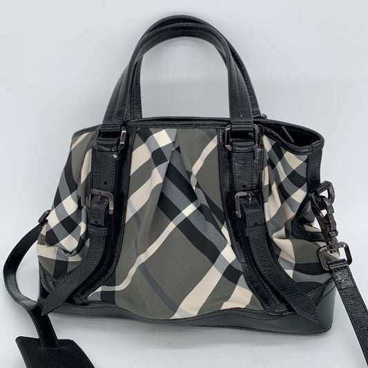 Burberry Plaid & Patent Handbag
