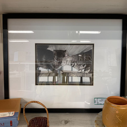 Framed Cats Drawing