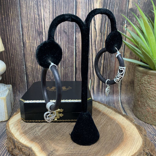 Juicy Couture Wood Hoop Earrings