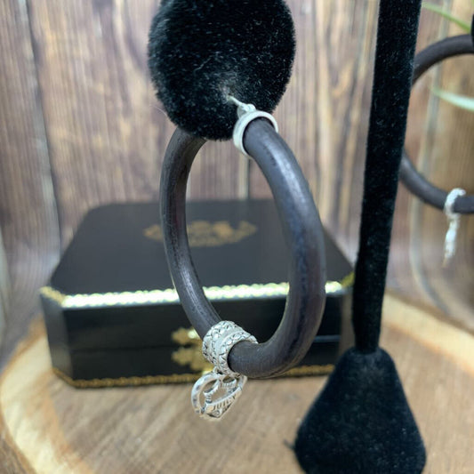 Juicy Couture Wood Hoop Earrings