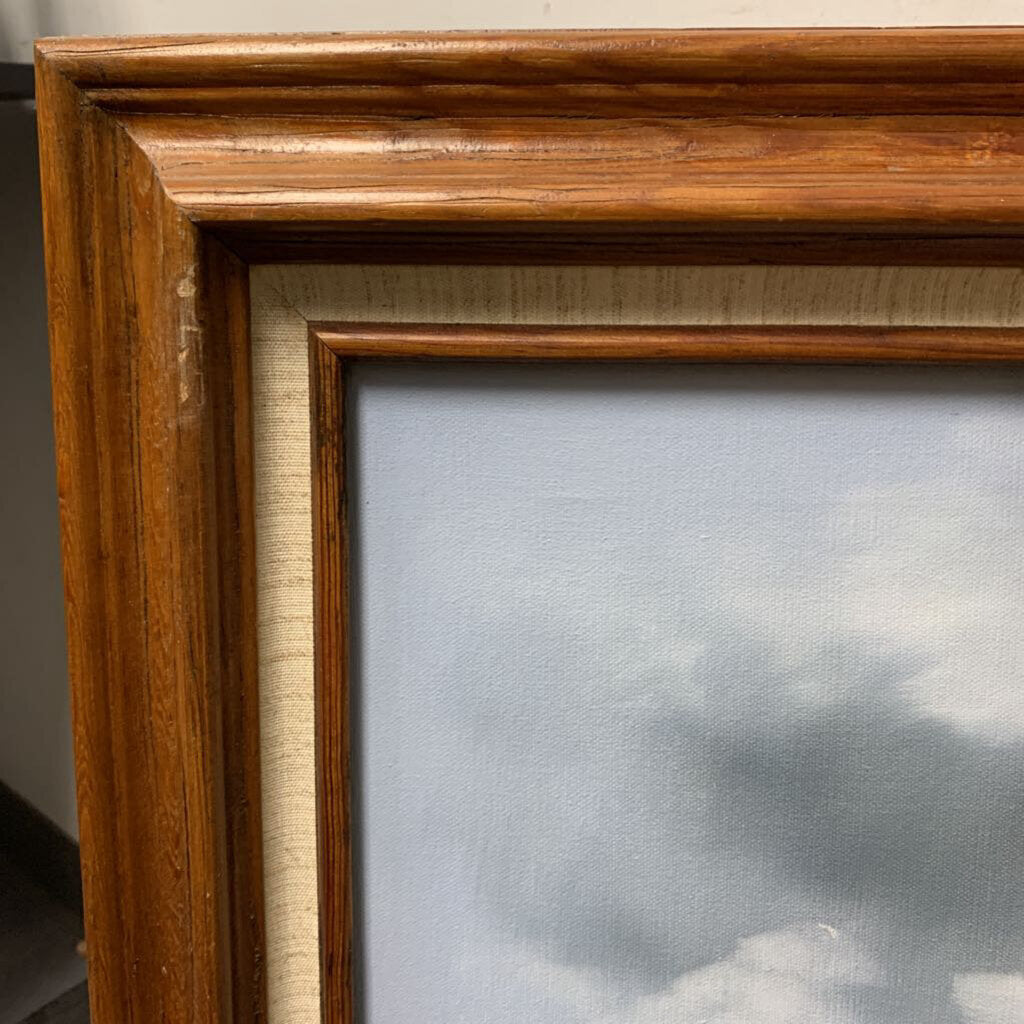 Framed Lighthouse Painting