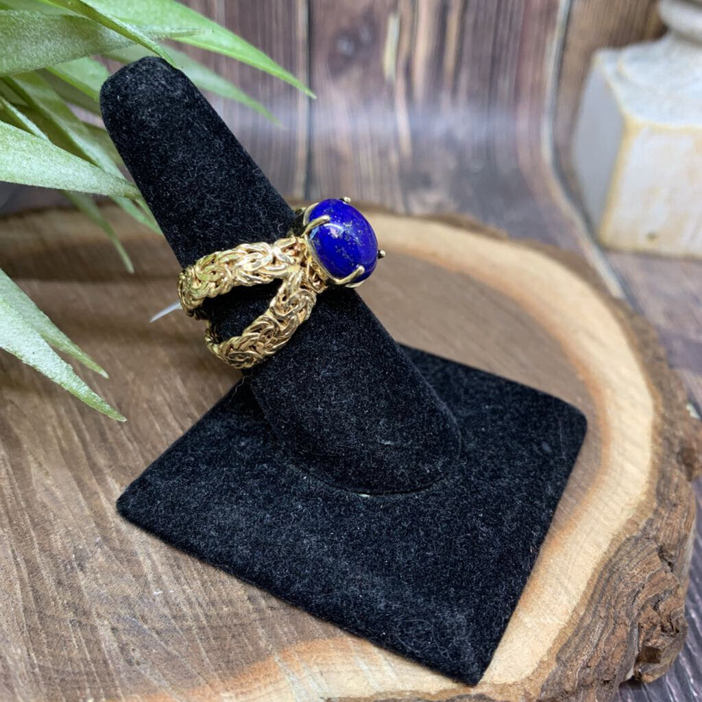 14kt YG Lapis Lazuli Ring