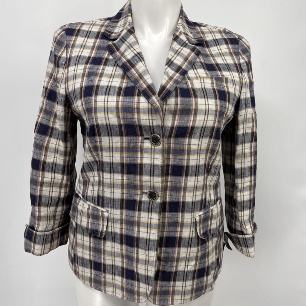 Lafayette 148 Plaid Blazer