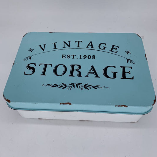 Distressed Metal Storage Box