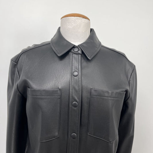 Treasure & Bond L/s Faux Leather Shirt