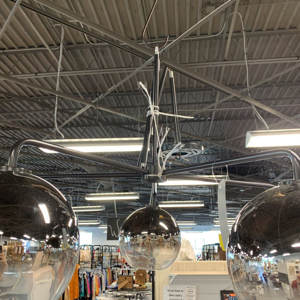 Sculptural 5-Globe Chandelier