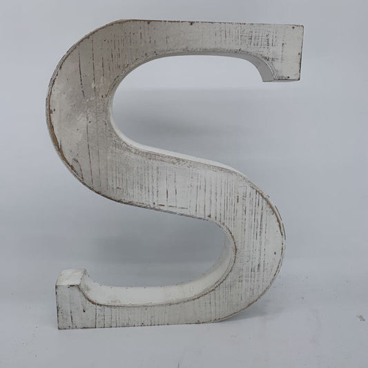 Wooden Letter "S" Figure