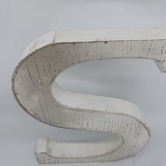 Wooden Letter "S" Figure