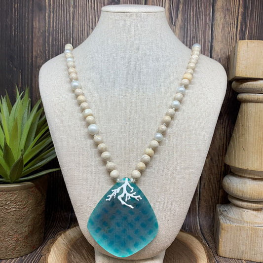 Alexis Bittar Lucite Pendant Necklace