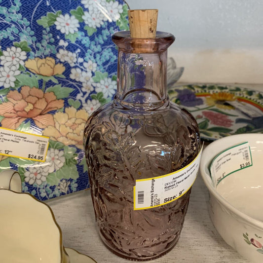 Raised Floral Motif Bottle