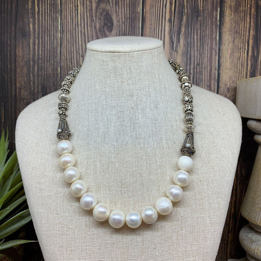 Sterling and Pearl Necklace