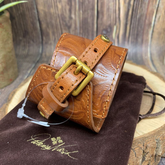Patricia Nash Leather Buckle Cuff