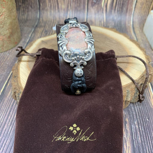 Patricia Nash Leather & Stone Cuff