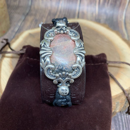 Patricia Nash Leather & Stone Cuff