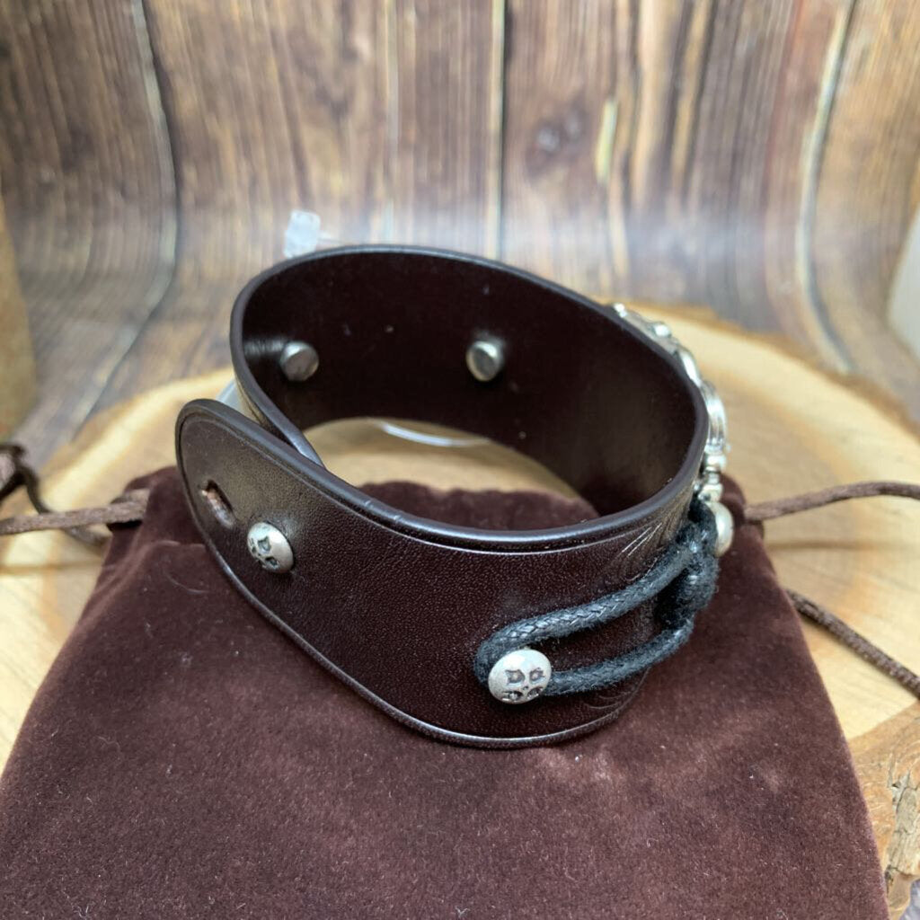 Patricia Nash Leather & Stone Cuff