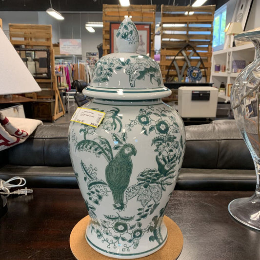 Parrot Print Ginger Jar