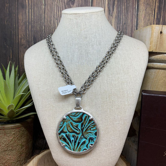 Patricia Nash Leather Pendant Necklace
