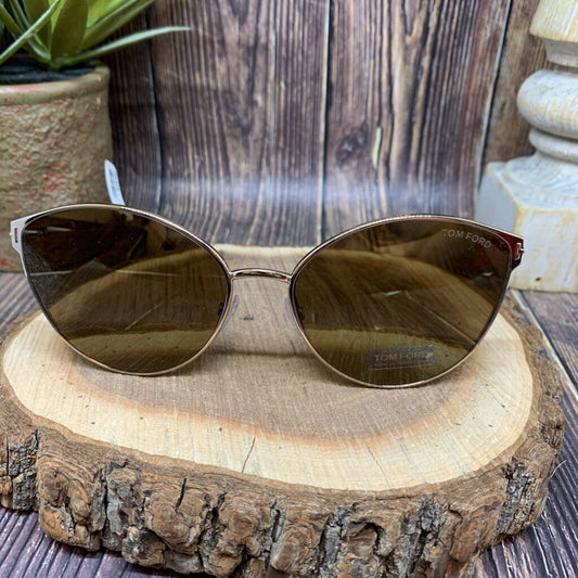 Tom Ford Zeila Sunglasses, Gold Tint Lenses